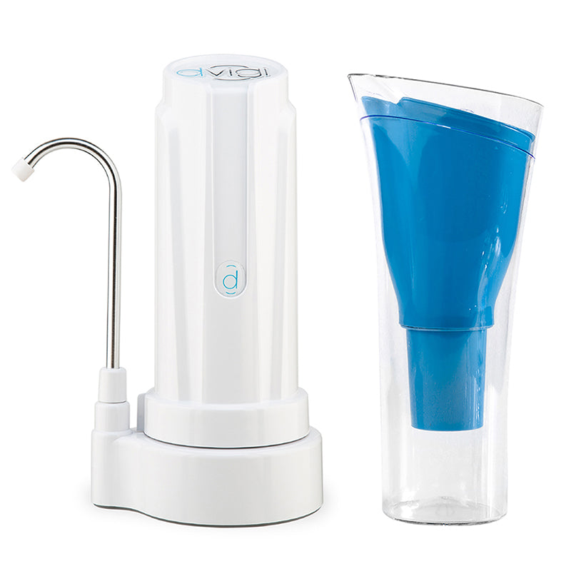 Purificador de Agua Sobre Mesada Aqua Blanco + Jarra Purificadora Sense - Dvigi Uruguay - Filtros de Agua Dvigi Purificadores de Agua Dvigi